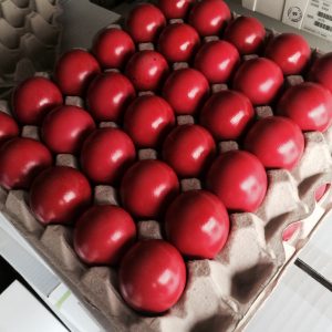 Rot - auch bei Ostereiern die Farbe der Wahl!
