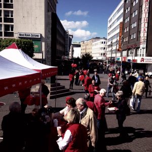 Wie immer: Viel Andrang bei der SPD.